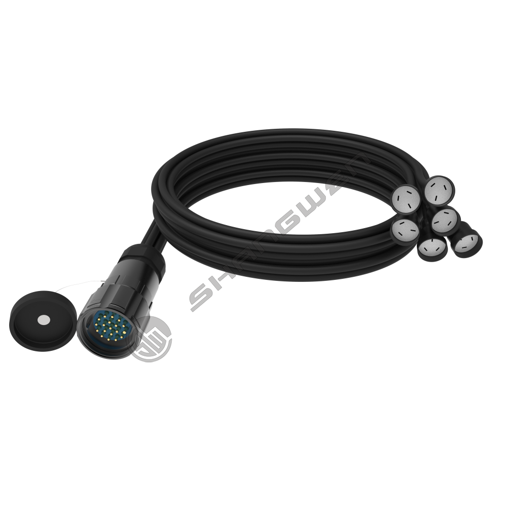 Socapex19 pin male plug with one point six Australian standard
